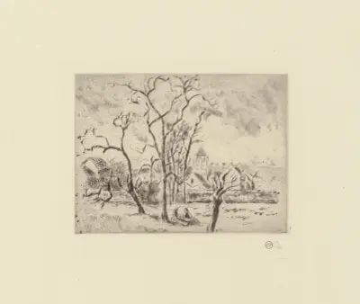 Église d’Osny près Pontoise av Camille Pissarro