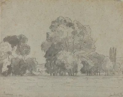 Grove of Trees av Camille Pissarro