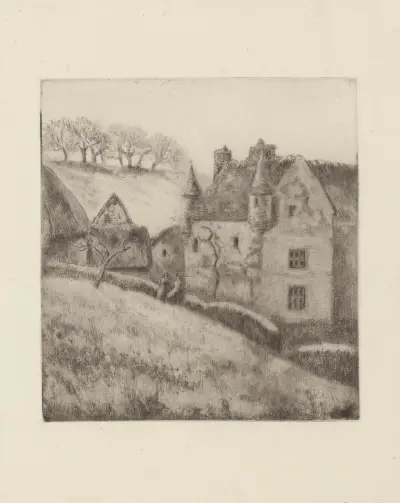 La ferme à Noël, Osny., 1884 – nr 2 av Camille Pissarro