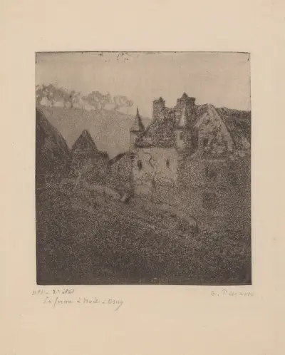 La ferme à Noël, Osny, 1884 – nr 1 av Camille Pissarro