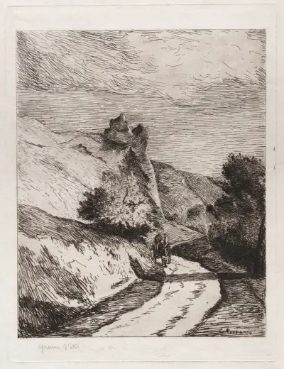 La Roche-Guyon, 1866 – nr 2 av Camille Pissarro