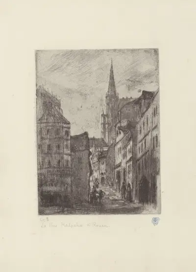 La rue Malpalue av Camille Pissarro
