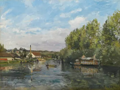 La Seine À Port-Marly av Camille Pissarro