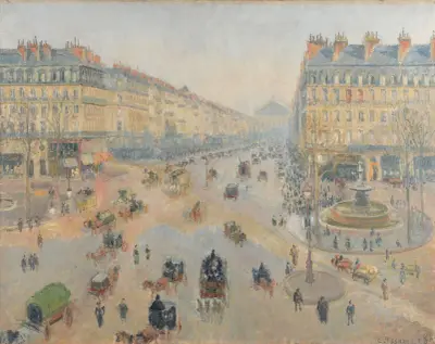 L'avenue de l'Opéra av Camille Pissarro