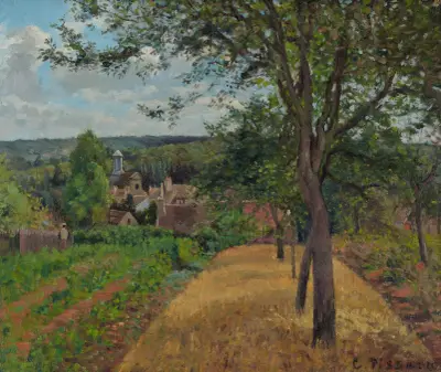 Orchards at Louveciennes av Camille Pissarro