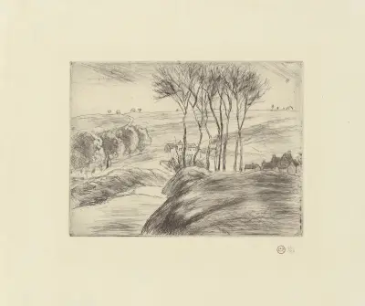 Paysage à Osny av Camille Pissarro