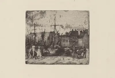 Port de Rouen av Camille Pissarro
