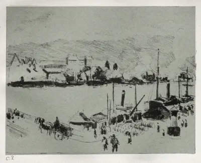 Quai Boieldieu in Rouen, 1896 von Camille Pissarro