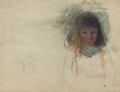 The Artist’s Son Georges (verso) av Camille Pissarro