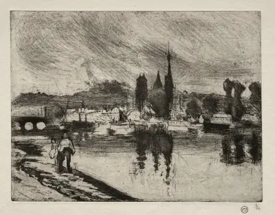 View of Rouen av Camille Pissarro