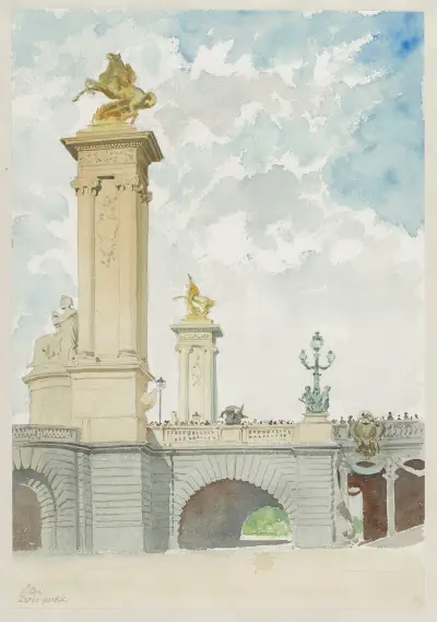 Pont Alexandre III. Vue du quai, Camille Piton