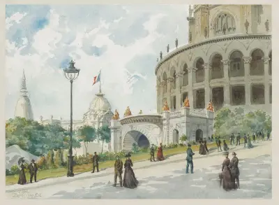 Trocadéro. Pavillon des Colonies, Camille Piton