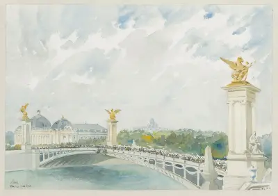 Vue d’ensemble du Pont Alexandre III, Camille Piton