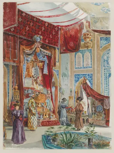 Vue intérieure du pavillon de la Russie au Trocadéro, Camille Piton