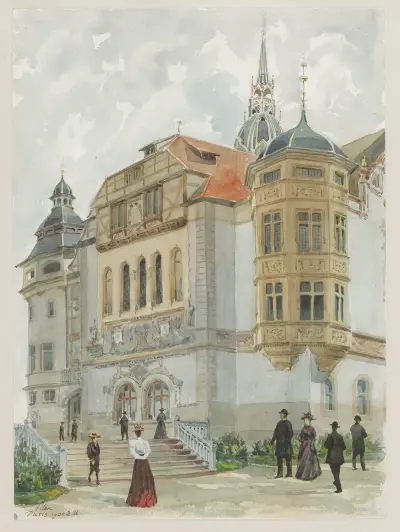 Vue latérale du Pavillon de l’Allemagne, Camille Piton