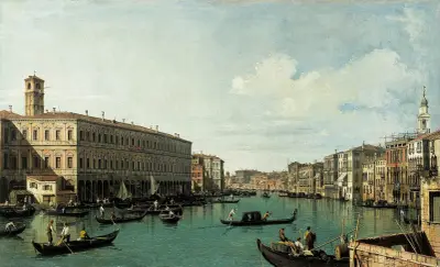 Canale Grande widziany z mostu Rialto, Canaletto