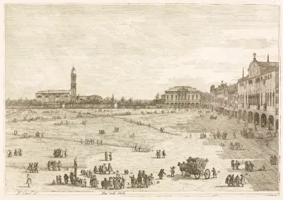 Prà della Valle, Padua av Canaletto