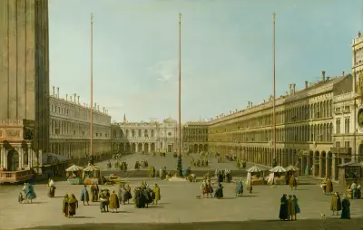 The Piazza San Marco av Canaletto