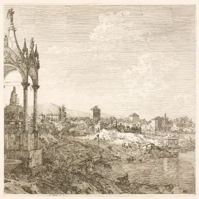 The Sepulcher of a Bishop av Canaletto
