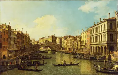 Wenecja, Canal Grande od Palazzo Dolfin-Manin do mostu Rialto, Canaletto
