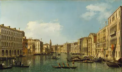 Venice, the Grand Canal from the Palazzo Foscari to the Carità av Canaletto