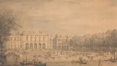 Widok na stary Somerset House z Tamizy, Canaletto