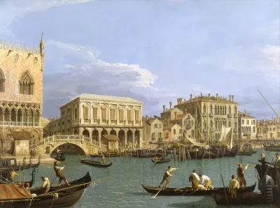 View of the Riva degli Schiavoni, Venice av Canaletto