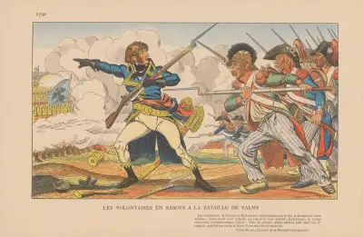 Les Volontaires en Sabots a la Bataille de Valmy. 1792 von Caran d'Ache