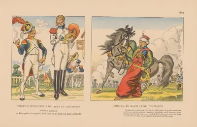 Tambour D’infanterie de Ligne Et Carabinier, Roustan, Le Mameluk de L’empereur. 1807 von Caran d'Ache