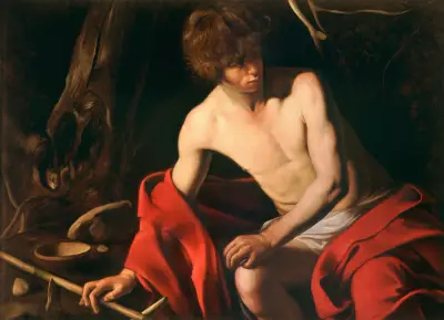 Saint John the Baptist, 1603 av Caravaggio