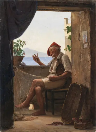 A Fisherman from Sorrento, Italy av Carl Bloch