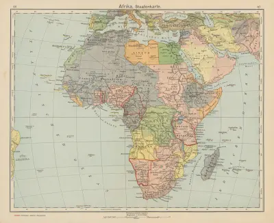 Afrika, Staatenkarte av Carl Diercke