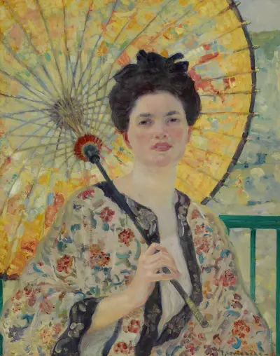 Japońska parasolka, Frederick Carl Frieseke
