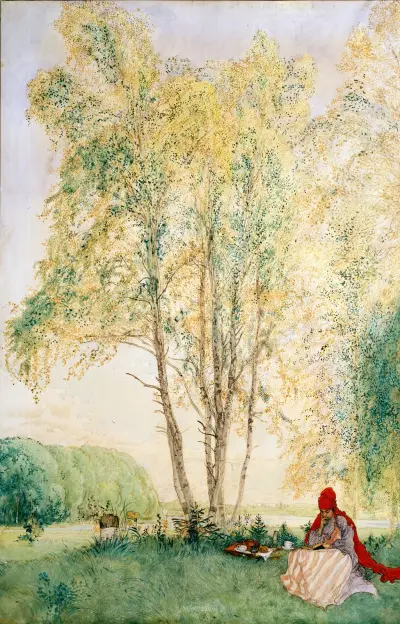 Under björkarna av Carl Larsson