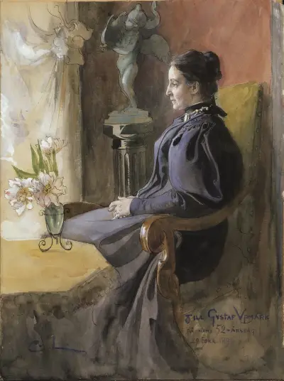 Eva Upmark, 1852–1944, född Kindstrand av Carl Larsson