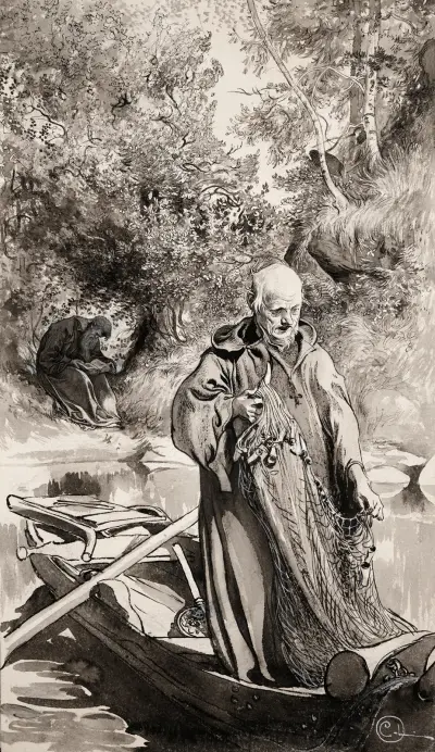 Illustration till Singoalla av Viktor Rydberg, 1894 – nr 6 av Carl Larsson