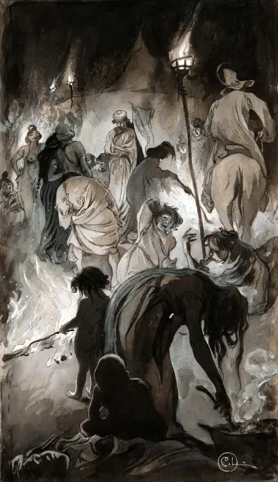 Illustration till Singoalla, 1894 – nr 7 av Carl Larsson