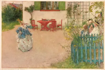 Lisbeth som elak prinsessa av Carl Larsson