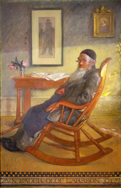 Porträtt av konstnärens far av Carl Larsson