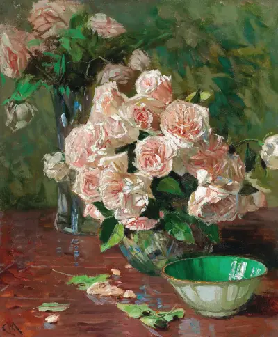 Weiße Rosen II av Carl Moll