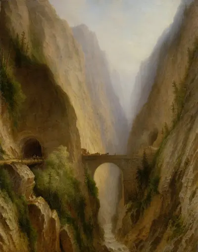 The Via Mala in Graubünden av Carl Morgenstern
