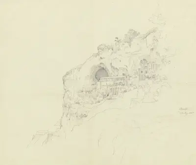 View of Amalfi av Carl Morgenstern