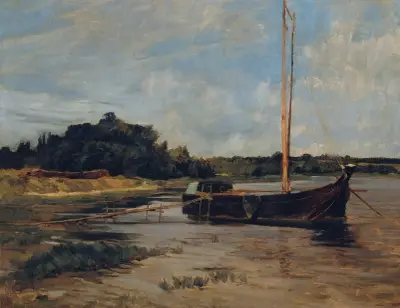 Segelschiff auf der Havel av Carl Schuch