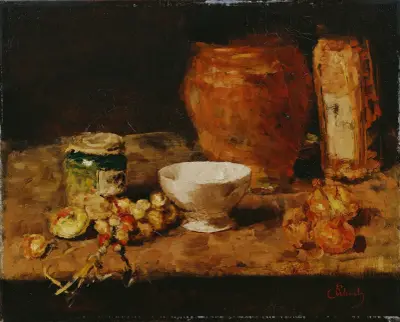 Stillleben mit weißer Schale av Carl Schuch