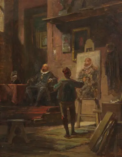 Malarz w pracowni, Carl Spitzweg