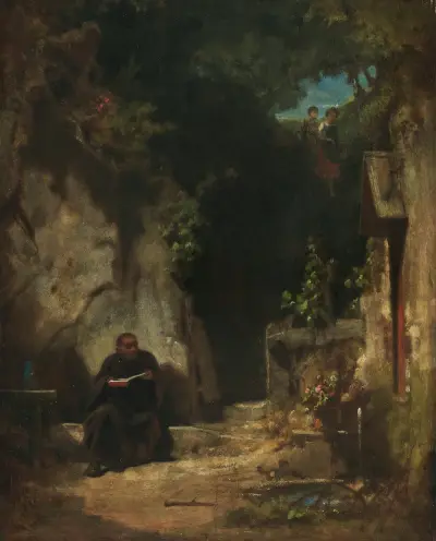 Pustelnik z dziewczyną, Carl Spitzweg