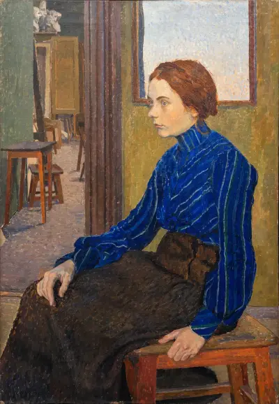 Mädchen in Blau, 1904 von Carl Wilhelmson