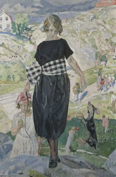 Springender Hund von Carl Wilhelmson