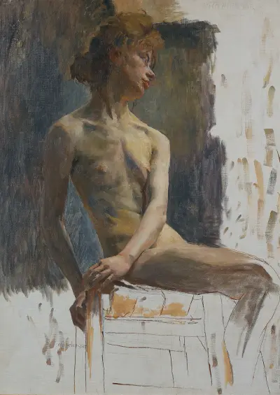 Studie einer Modell von Carl Wilhelmson