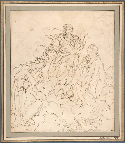 The Virgin and Saint Rosalia Interceding with Christ, Carlo Maratti